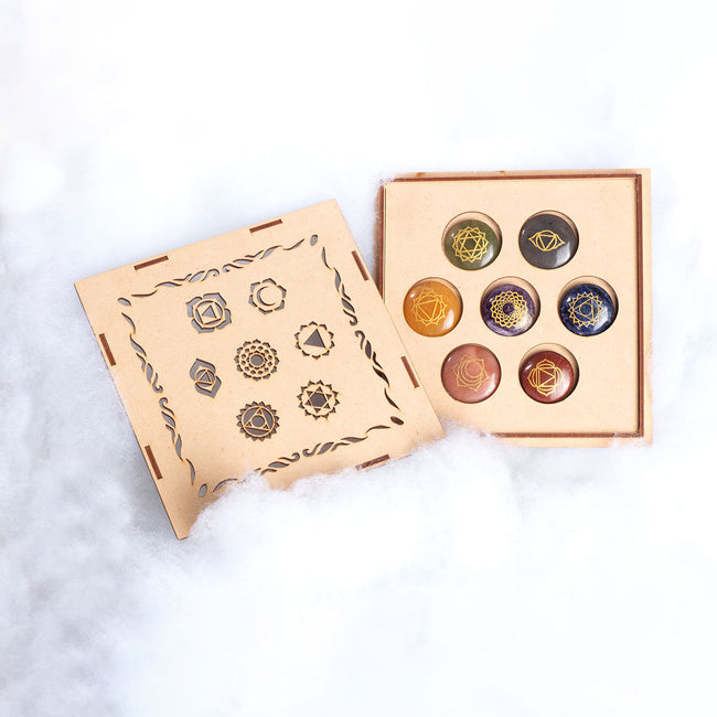 Agate Chakra Healing Stone Set Hover Image