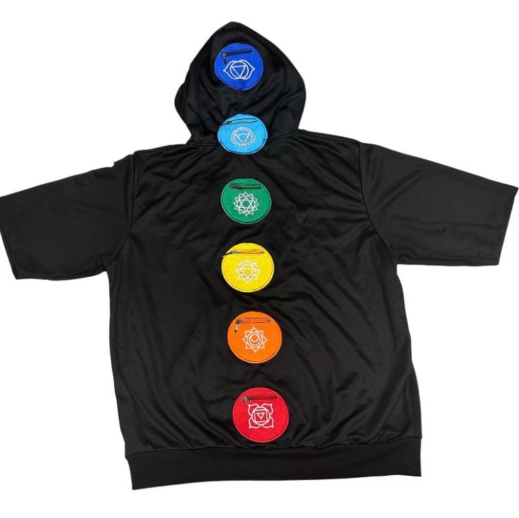 The Selflextion Short Sleeve Chakra Hoodie
